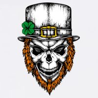 Leprechaun Irish Skull Skeleton Ginger Beard St. Patrick's Day Garment-Dyed Sweatshirt