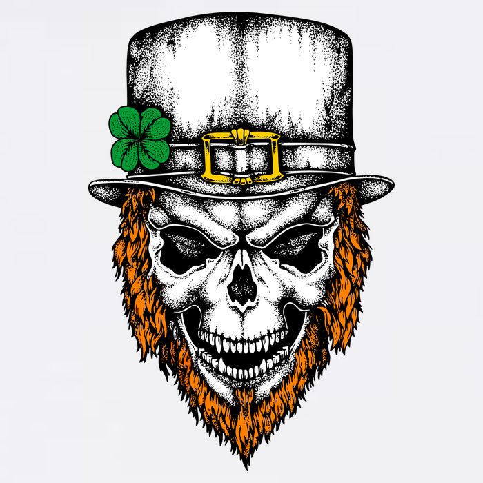 Leprechaun Irish Skull Skeleton Ginger Beard St. Patrick's Day Garment-Dyed Sweatshirt