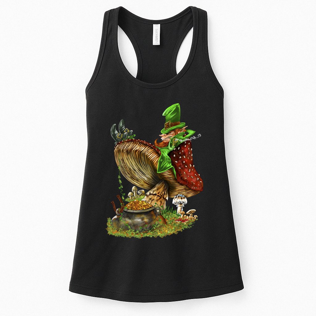 Leprechaun Mushroom Womens Tank Top