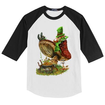 Leprechaun Mushroom Kids Colorblock Raglan Jersey