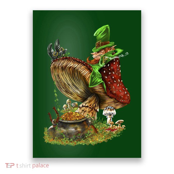 Leprechaun Mushroom Poster