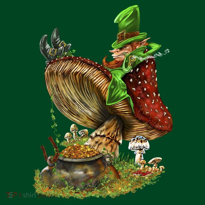 Leprechaun Mushroom Poster