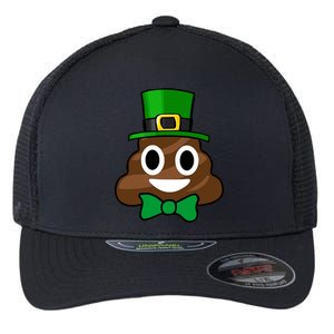 Leprechaun Poop Emoji Smiley Funny St. Patrick's Day Flexfit Unipanel Trucker Cap