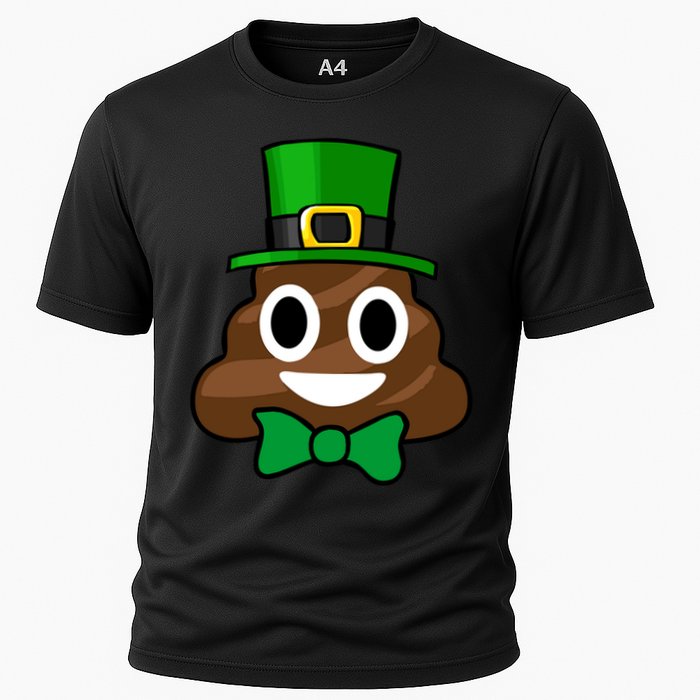 Leprechaun Poop Emoji Smiley Funny St. Patrick's Day Cooling Performance Crew T-Shirt