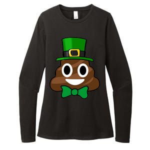 Leprechaun Poop Emoji Smiley Funny St. Patrick's Day Womens CVC Long Sleeve Shirt