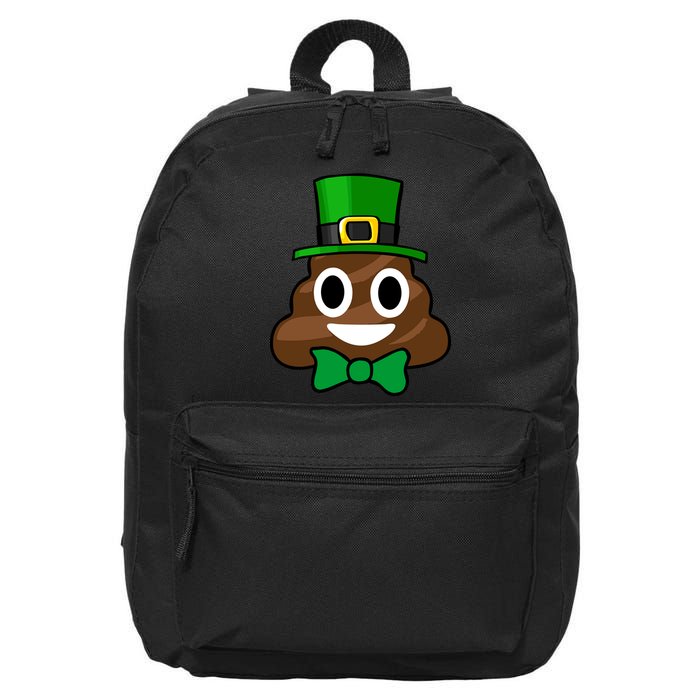 Leprechaun Poop Emoji Smiley Funny St. Patrick's Day 16 in Basic Backpack