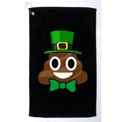 Leprechaun Poop Emoji Smiley Funny St. Patrick's Day Platinum Collection Golf Towel