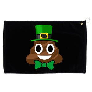 Leprechaun Poop Emoji Smiley Funny St. Patrick's Day Grommeted Golf Towel