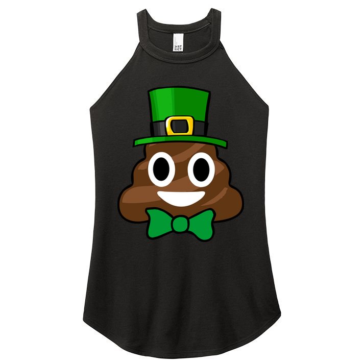 Leprechaun Poop Emoji Smiley Funny St. Patrick's Day Women's Perfect Tri Rocker Tank