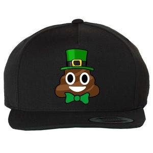 Leprechaun Poop Emoji Smiley Funny St. Patrick's Day Wool Snapback Cap