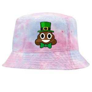 Leprechaun Poop Emoji Smiley Funny St. Patrick's Day Tie-Dyed Bucket Hat