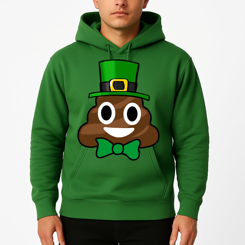 Leprechaun Poop Emoji Smiley Funny St. Patrick's Day Hoodie