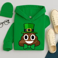 Leprechaun Poop Emoji Smiley Funny St. Patrick's Day Hoodie