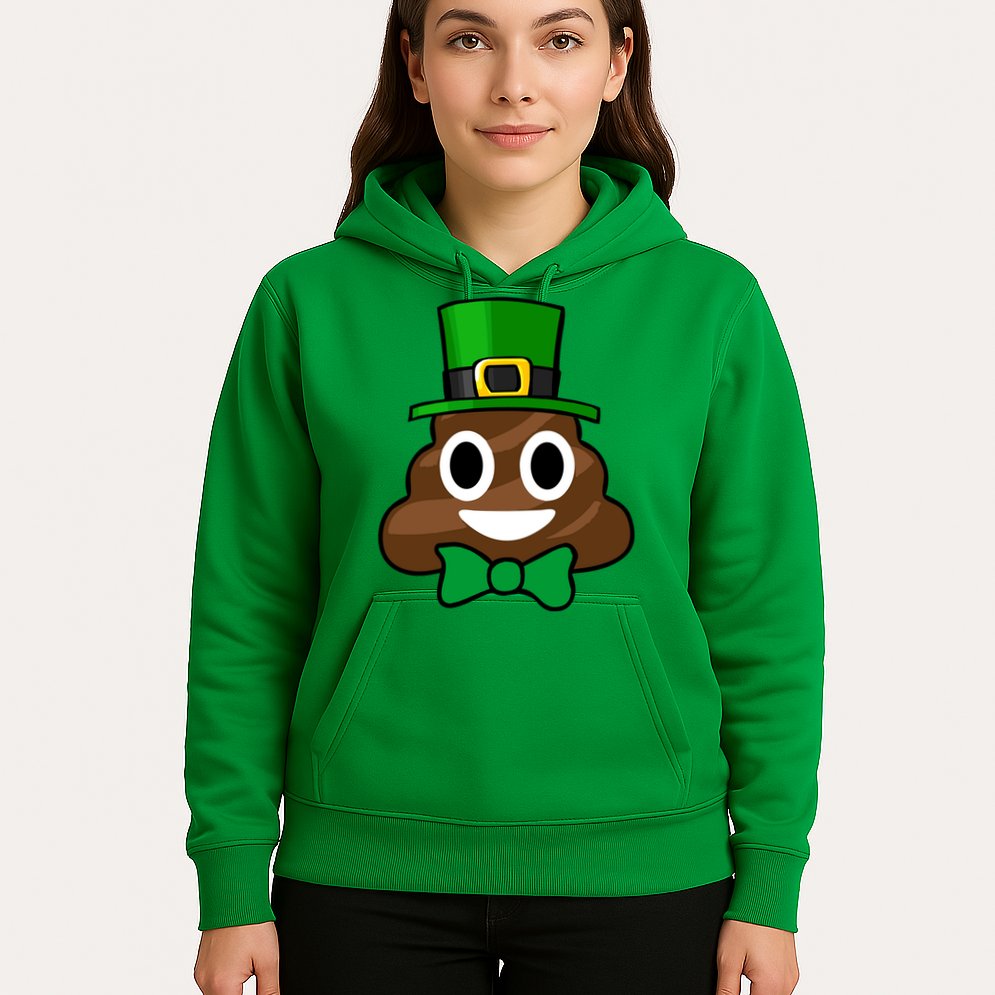 Leprechaun Poop Emoji Smiley Funny St. Patrick's Day Hoodie