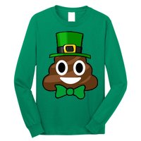 Leprechaun Poop Emoji Smiley Funny St. Patrick's Day Long Sleeve Shirt