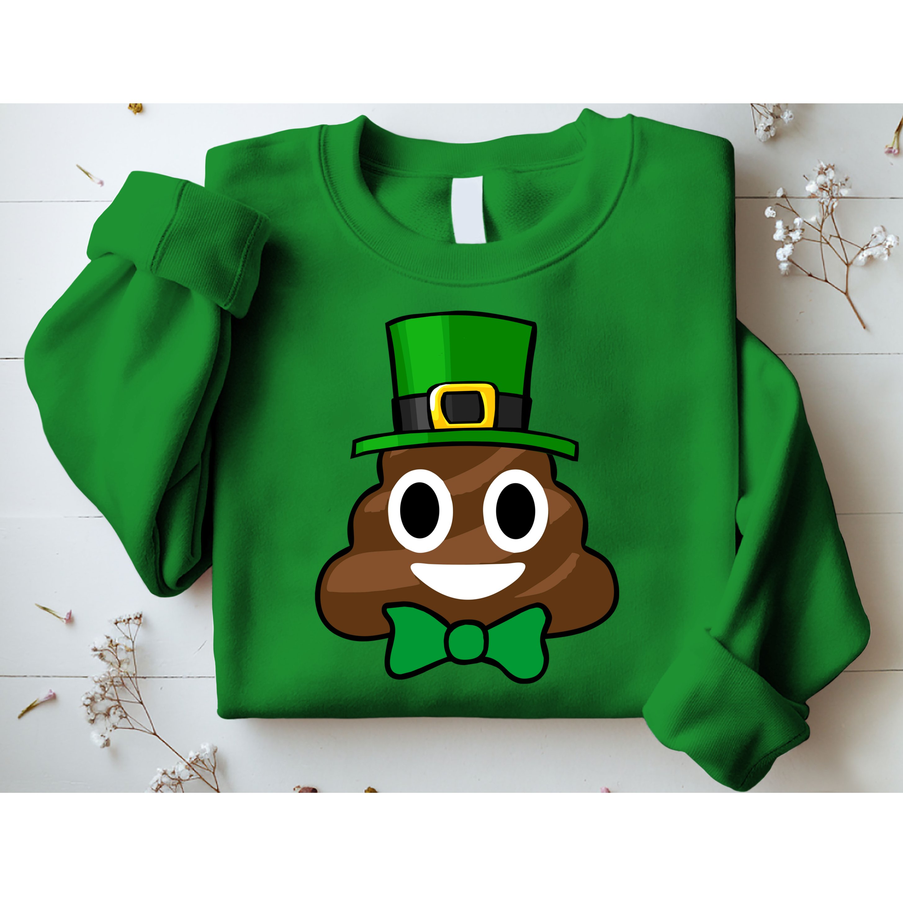 Leprechaun Poop Emoji Smiley Funny St. Patrick's Day Sweatshirt