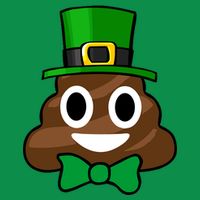 Leprechaun Poop Emoji Smiley Funny St. Patrick's Day Button