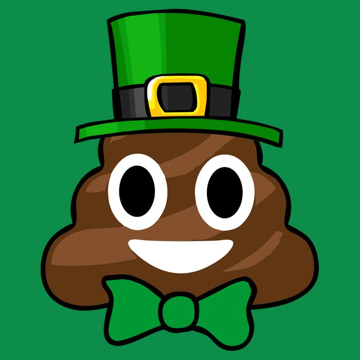 Leprechaun Poop Emoji Smiley Funny St. Patrick's Day Button