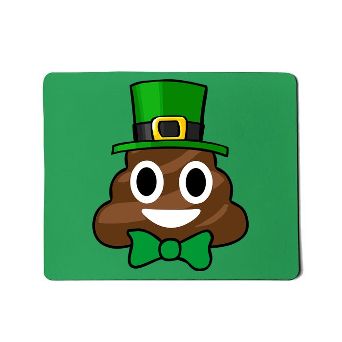 Leprechaun Poop Emoji Smiley Funny St. Patrick's Day Mousepad