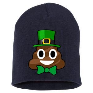 Leprechaun Poop Emoji Smiley Funny St. Patrick's Day Short Acrylic Beanie