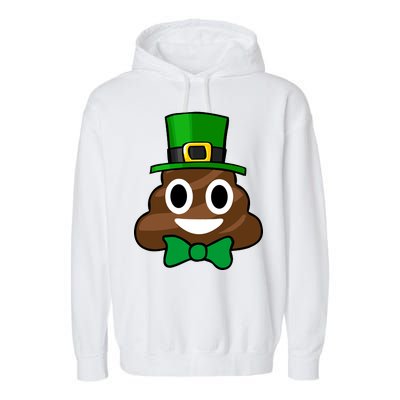 Leprechaun Poop Emoji Smiley Funny St. Patrick's Day Garment-Dyed Fleece Hoodie