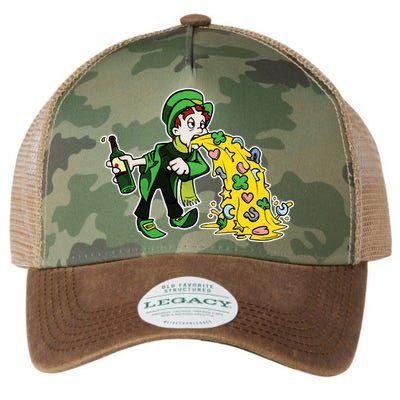 Leprechaun Puking St. Patrick's Day Drinking Legacy Tie Dye Trucker Hat