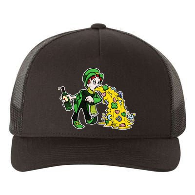 Leprechaun Puking St. Patrick's Day Drinking Yupoong Adult 5-Panel Trucker Hat