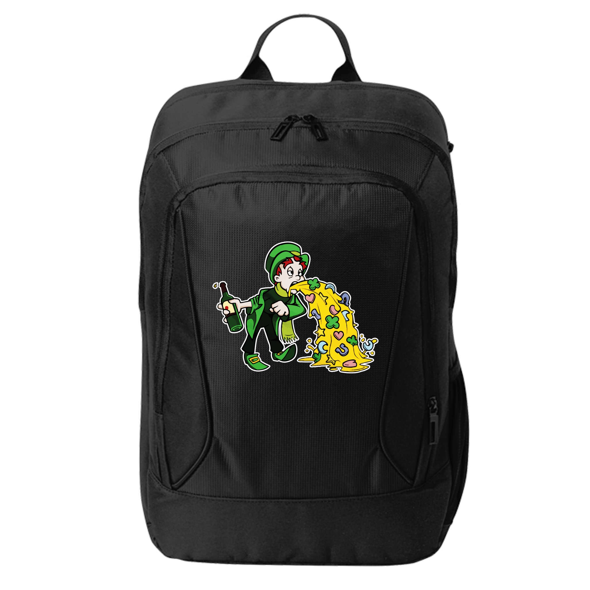 Leprechaun Puking St. Patrick's Day Drinking City Backpack