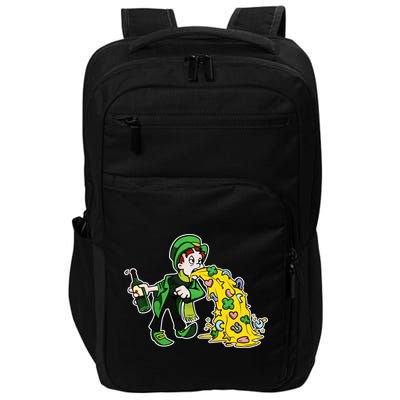 Leprechaun Puking St. Patrick's Day Drinking Impact Tech Backpack