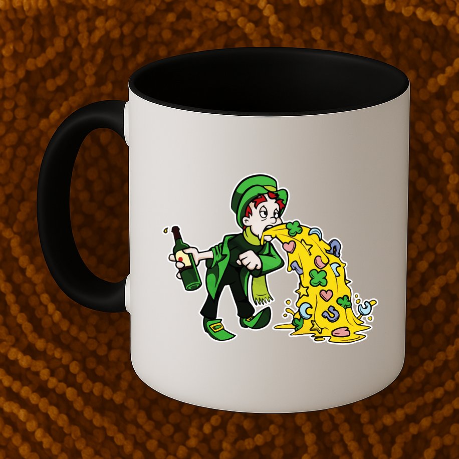 Leprechaun Puking St. Patrick's Day Drinking Mug