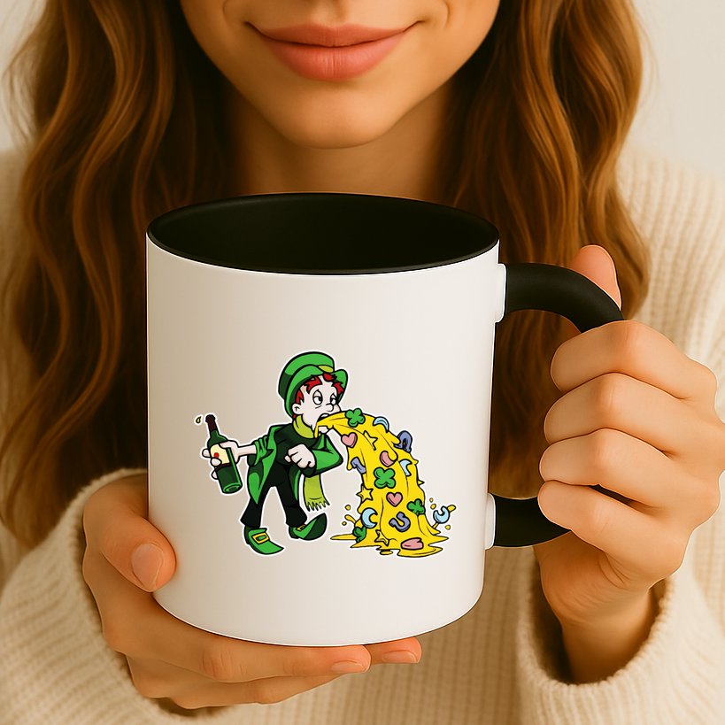 Leprechaun Puking St. Patrick's Day Drinking Mug