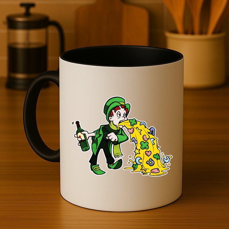 Leprechaun Puking St. Patrick's Day Drinking Mug