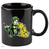 Leprechaun Puking St. Patrick's Day Drinking 11oz C Handle Ceramic Mug