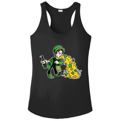 Leprechaun Puking St. Patrick's Day Drinking Ladies PosiCharge Competitor Racerback Tank