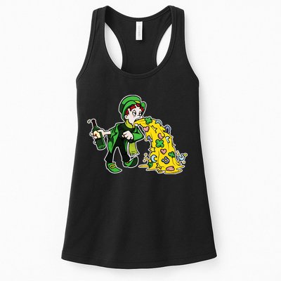 Leprechaun Puking St. Patrick's Day Drinking Womens Tank Top