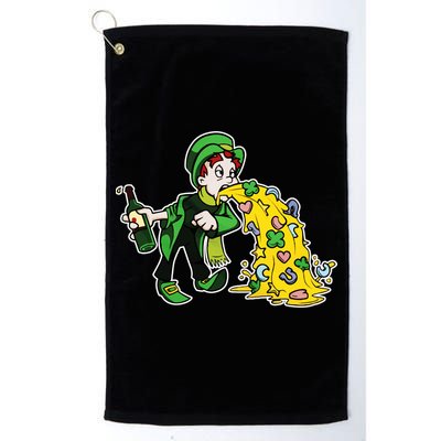 Leprechaun Puking St. Patrick's Day Drinking Golf Towel