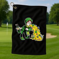 Leprechaun Puking St. Patrick's Day Drinking Golf Towel