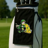 Leprechaun Puking St. Patrick's Day Drinking Golf Towel