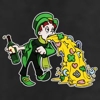 Leprechaun Puking St. Patrick's Day Drinking Golf Towel