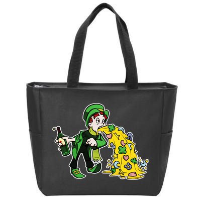Leprechaun Puking St. Patrick's Day Drinking Zip Tote Bag