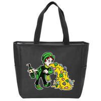 Leprechaun Puking St. Patrick's Day Drinking Zip Tote Bag
