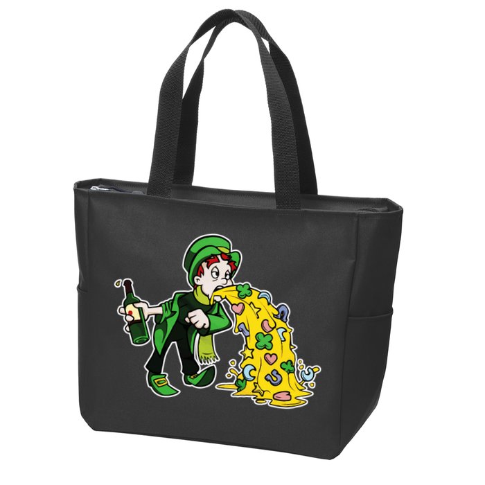 Leprechaun Puking St. Patrick's Day Drinking Zip Tote Bag