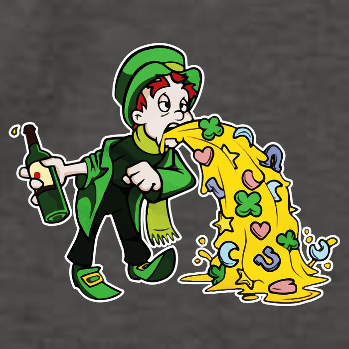 Leprechaun Puking St. Patrick's Day Drinking Vector Backpack