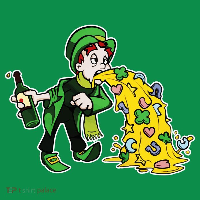 Leprechaun Puking St. Patrick's Day Drinking Sweatshirt