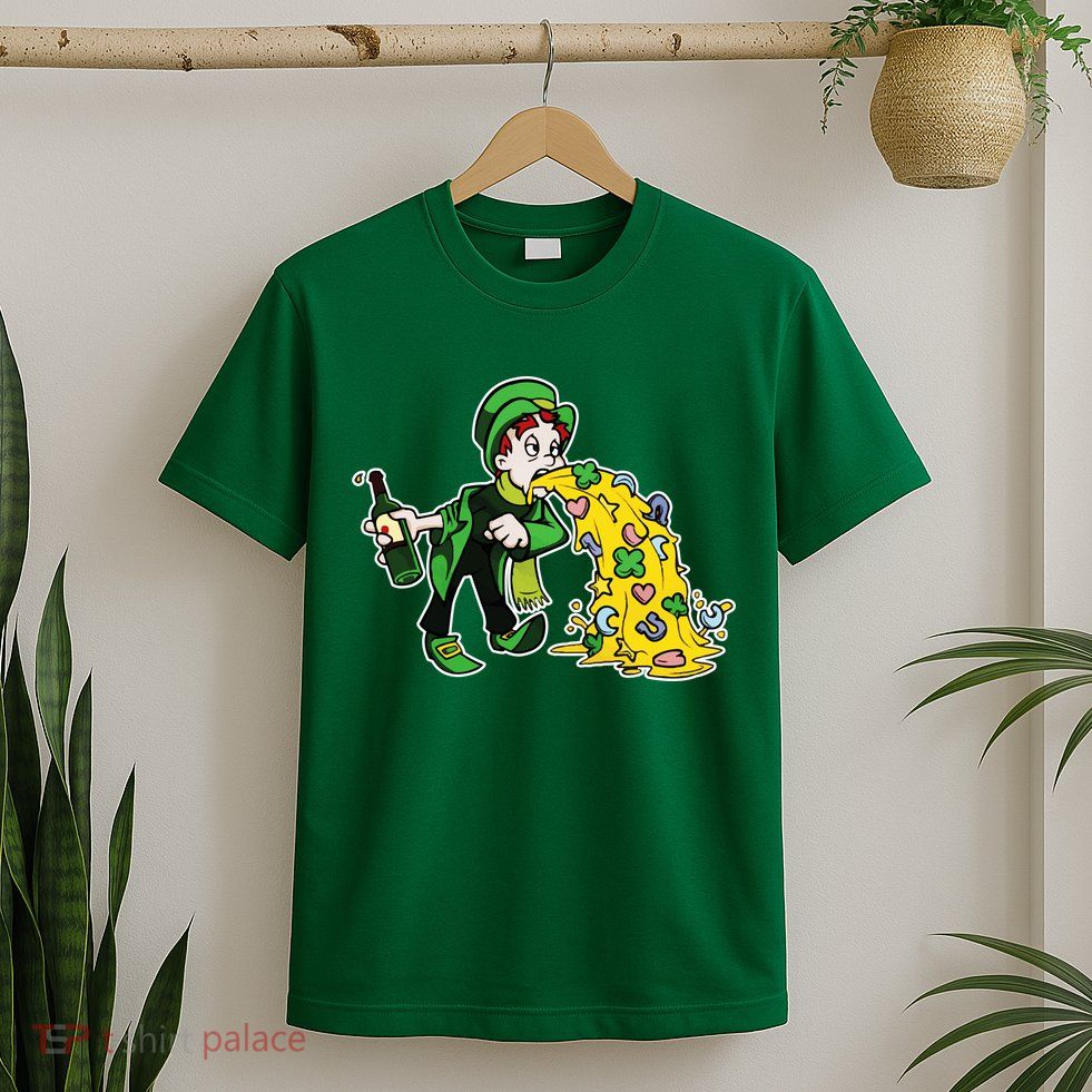 Leprechaun Puking St. Patrick's Day Drinking T-Shirt
