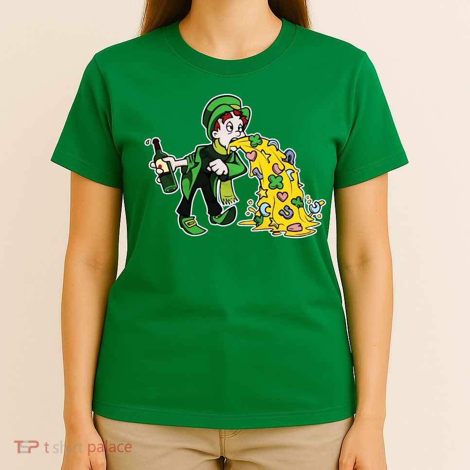 Leprechaun Puking St. Patrick's Day Drinking T-Shirt