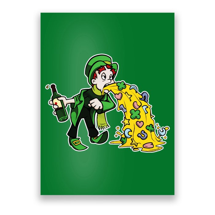 Leprechaun Puking St. Patrick's Day Drinking Poster