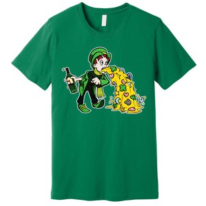 Leprechaun Puking St. Patrick's Day Drinking Premium T-Shirt