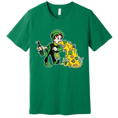 Leprechaun Puking St. Patrick's Day Drinking Premium T-Shirt