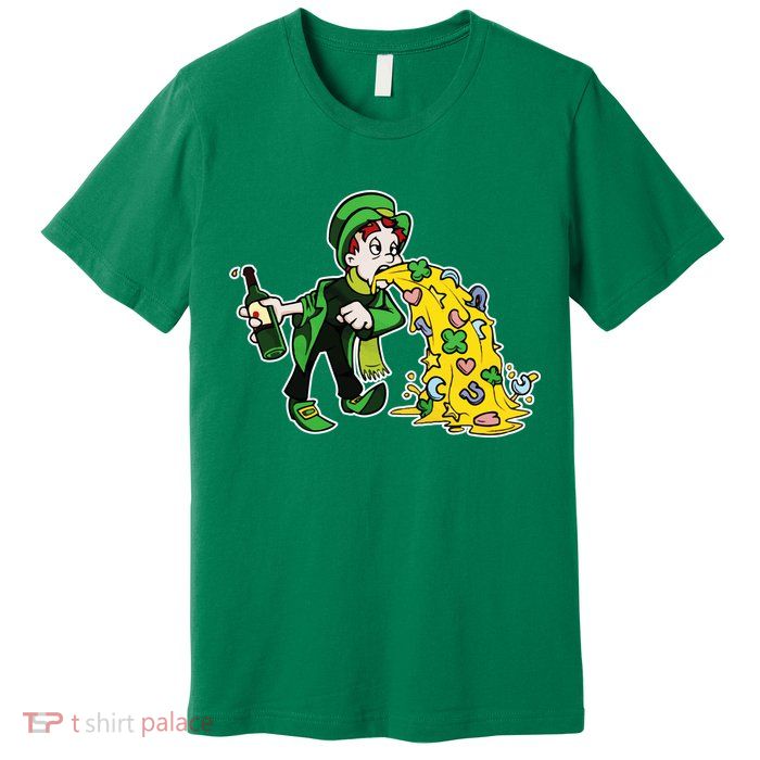 Leprechaun Puking St. Patrick's Day Drinking Premium T-Shirt